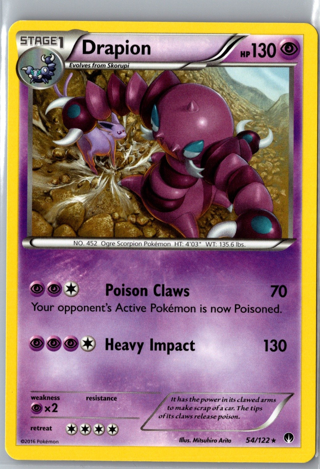 Drapion Rare XY - BREAKpoint 54/122 NM