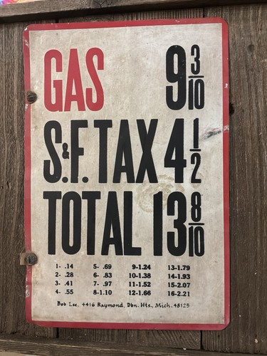 VINTAGE BOB LEE DOUBLE SIDED METAL PETRO  SIGN-RARE w/ATTACHMENT HARDWARE