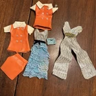 Vintage Barbie doll clone clothing Lot Shillman Maddie mod Orange Leather Skirt
