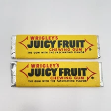 Vintage Wrigley's Juicy Fruit Chewing Gum Foil Wrap Lot Collectible Fascinating