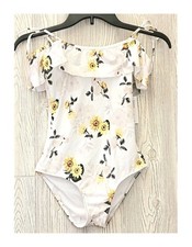 NEW Antonio Melani 10 Overjoyed Sunflower Ruffle Off the Shoulder Swimsuit 94218
