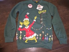 How The Grinch Stole Christmas Sweatshirt Womens XS Green Shirt Long Sleeve NWT