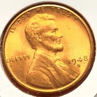 1948-S Lincoln Wheat Cent Penny GEM RED BU From an Original Bank Roll
