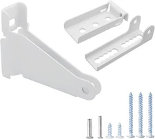 Reinforced Storm Door Closer Bracket Kit, Heavy-Duty Screen White 