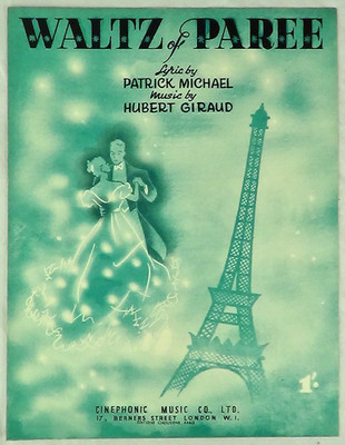 Walzer von Paree von Giraud & Michael Klavier Gesang Noten Vintage