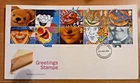 GB 1990 Greetings Stamps (x10) First Day Cover No Address Postmark Peterborough