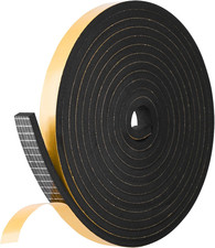 Self Adhesive Foam Tape Weatherstrip 1/2In X 1/4In X 16.5Ft High Density Foam In