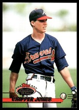 Chipper Jones 1993 Stadium Club #638 Atlanta Braves FREE SHIPPING AutographDen