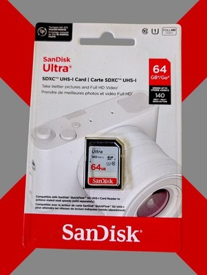 SanDisk 64GB Ultra SDXC UHS-I Memory Card 140mb/S Full HD SD CARD