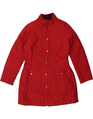 EDDIE BAUER Damen Steppmantel UK 16 Large Rot CM61