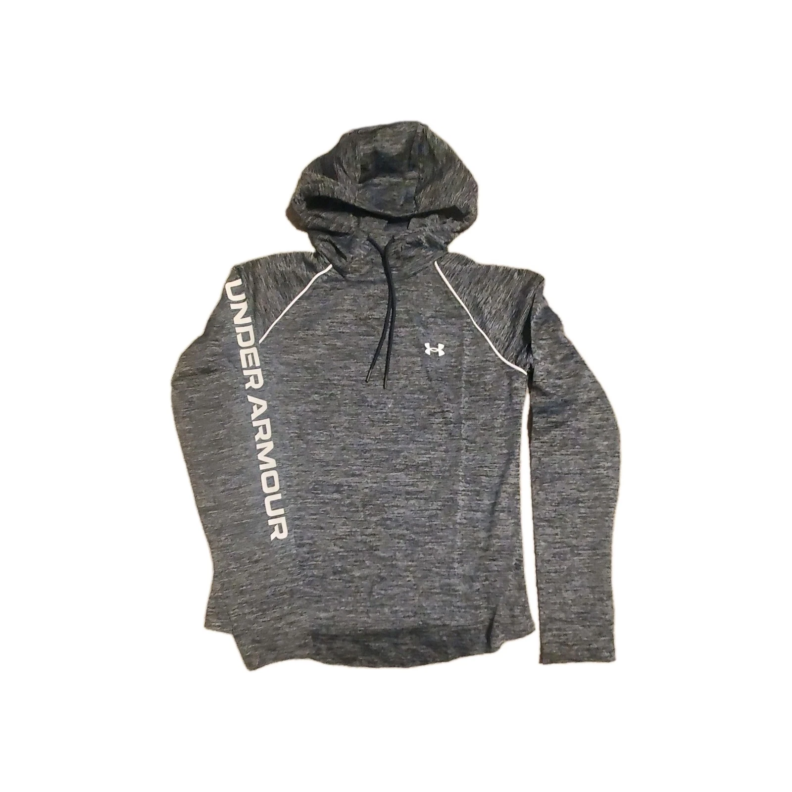 Under Armour Velocity Wordmark Hoodie Pullover Gray Shirt Womens Size S NWT 0118