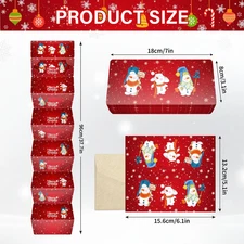 Christmas Cash Gift Envelope 11-Slot Money Holder with Greenting Card for Xma...