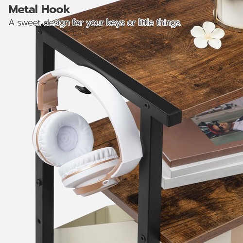 HOOBRO Printer Stand with Charging Station Printer Table Rolling Printer Cart - Picture 7 of 9