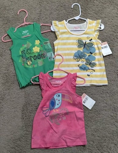 Oshkosh Lot Of 3 Girl 2T Toddler Baby Clothes 2T Shirts Tees T-shirt