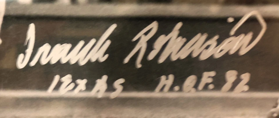 Frank Robinson Autographed 8x10 Photo w/ Inscriptions Framed PSA COA - Image 2 of 3