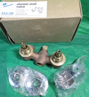 Rockwell Shower Stall Valve Faucet Knobs Escutcheon 333-20 Bronze Brass Rockwell Shower Stall Valve Faucet Knobs Escutcheon 333-20 Bronze Brass