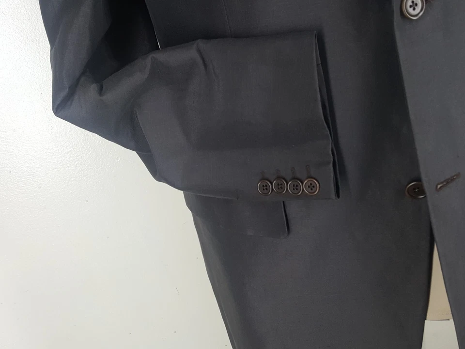 CALVIN KLEIN Vintage Italy  Linen&Silk Blazer 2 Btn No Vents 42 L-Fit 42-44 Long - Image 4 of 4