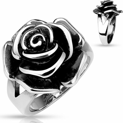 Anello Fiore Della Vita In Acciaio Inox 316L, Largo 14,7mm | Gioiello Donna, Simbolo Spirituale, Colori Argento E Oro Rosa