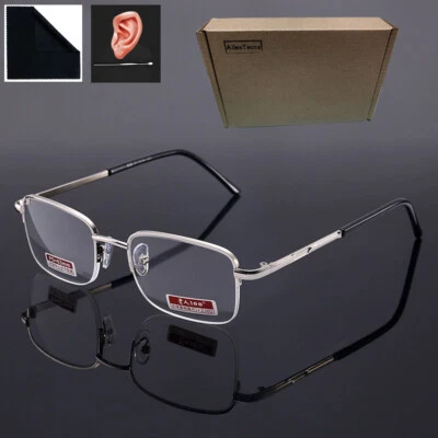 AILESTECCA Mens Half Frame Reading Glasses Fashion Readers AUG 1.0 1.5 2.0 2.5 3.0 3.5 4.0X