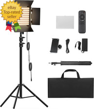 RGB Photography Lighting Kit, 50W Bi-Color Professional LED Studio Lights, 2300K