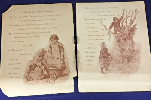 Antique Book The Night Before Christmas c 1900 Raphael Tuck & Sons, Illustrated - Picture 3 of 5