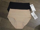 2 PAIRS CHANTELLE SOFT STRETCH STRIPED SEAMLESS HIPSTER PANTIES ONE SIZE XS-L