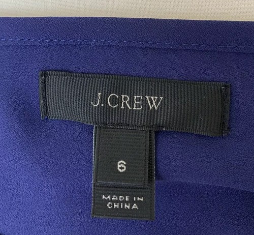 J Crew Sleeveless Split Neck Blouse Size 6 Small Purple Keyhole Tunic Tank Top - Picture 10 of 10