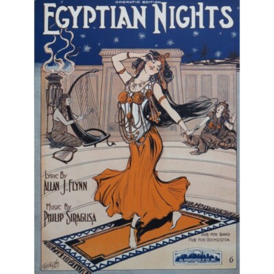 Siragusa Philip Egyptian Nights Gesang Piano 1919