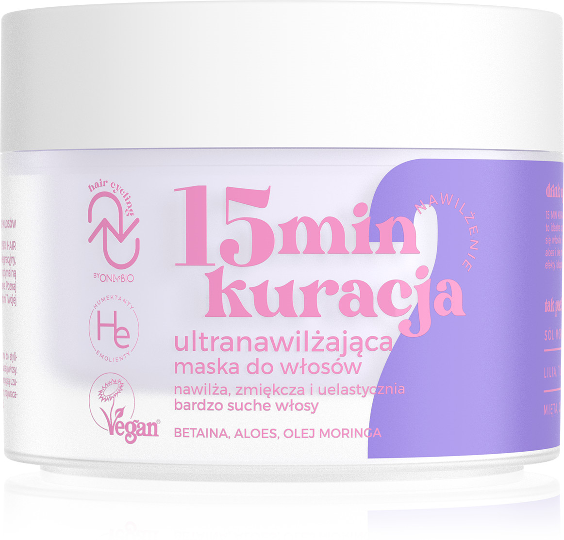 ONLYBIO MASKA DO WLOSOW NAWILZENIE 15MIN KURACJA 280ML