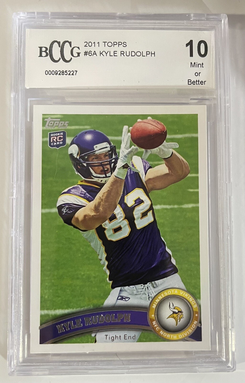 Kyle Rudolph Rookie Card 2011 Topps Kyle Rudolph Rookie Card #6A BCCG 10 (Condition? WOW.) | eBay