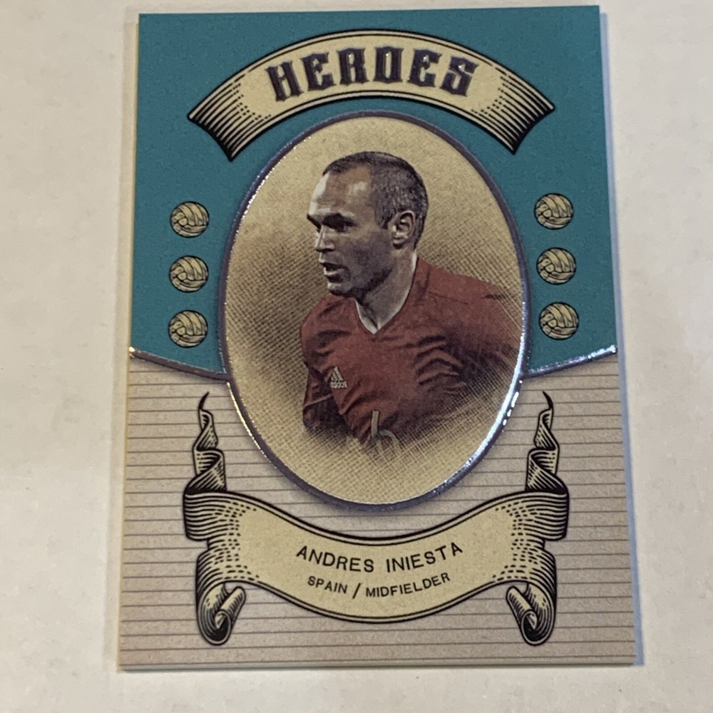 Futera 2024 Andres Iniesta Heroes Parallel Card 250 Limited Edition Vintage Soccer