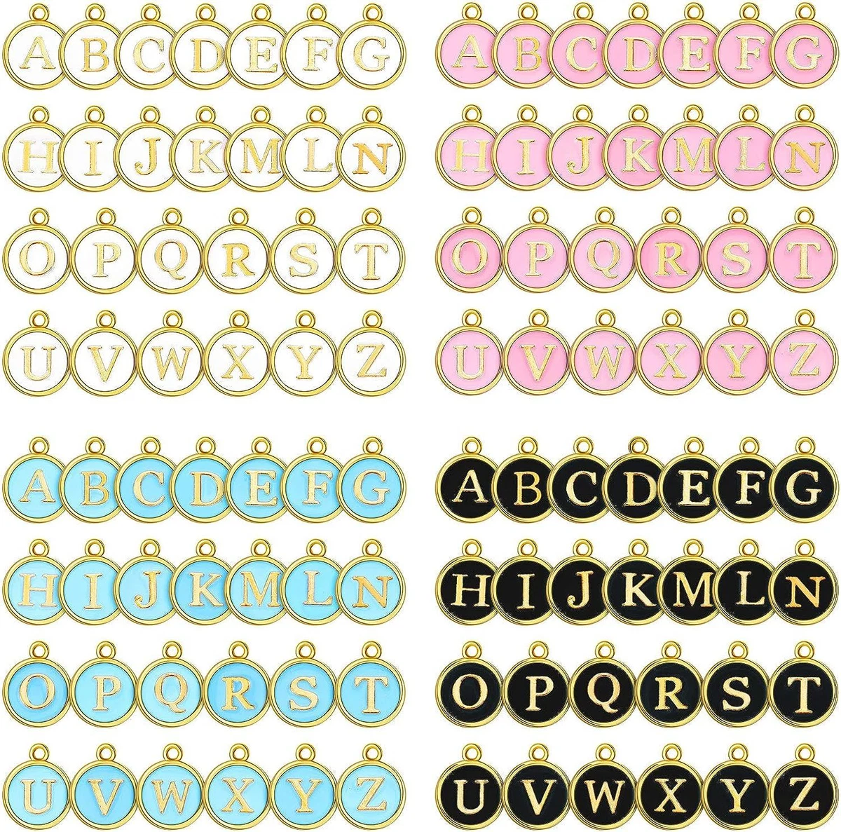 Alphabet charms for jewelry making deals