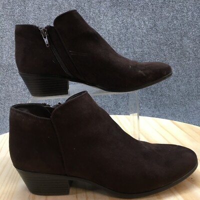 Style Co Boots Womens M Waverly Ankle Booties Heels Brown