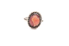 Vintage Sterling Silver 925 Pink Stone Ring Size 7.5