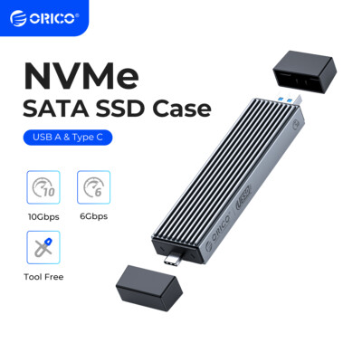 ORICO M.2 NVMe SATA Gehäuse 10Gbps USB 3.2 Gen 2 B+M Key 2230/2242/2260/2280 DHL