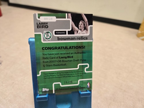 2007-08 BOWMAN RELICS LARRY BIRD #BR-LB JERSEY 15/25 - Picture 2 of 2