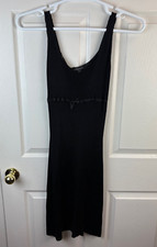 Women's Vintage Guess Collection Slip Dress Y2K Black Bow Size 8 Sleeveless