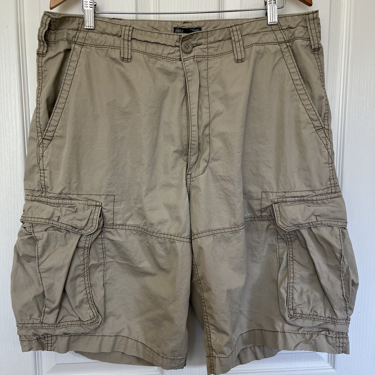 Polo Jeans Co Ralph Lauren Cargo Shorts Mens 36 Khaki TDMK