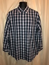 CROFT BARROW Size LARGE Men's Long Sleeved Plaid Shirt NICE