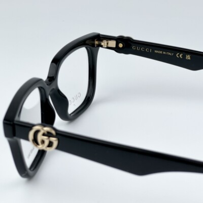 Gucci Women Eyeglasses Black Demo Square GG1536O 001 BRAND