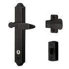 Door Lever With Deadbolt Lock For Outswinging Doors Matte Black