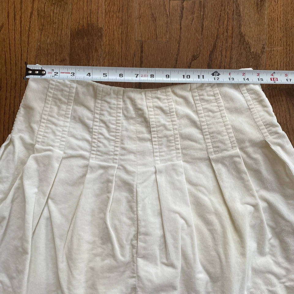 Falda Leggiadro Blanca Línea A Náutica Verano Algodón Diseñador Elegante Para Mujer Talla 6 Foto 4 de 4