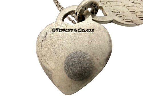 Collana Tiffany & Co "Ti amo e mi piaci" doppio cuore argento 16" - Foto 3 di 10