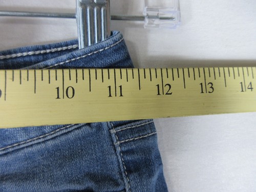 Hippie Girl Regular Fit Mid Rise Distressed Shorts Single Button Size 7 Blue - Picture 2 of 6