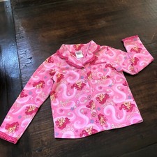 VTG Disney Princess Ariel The Little Mermaid Pink Pajama Top Long Sleeve Size 6