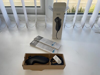 Nintendo Nunchuk Controller - Schwarz für Nintendo Wii/Wii-U (OVP) selten benutzt