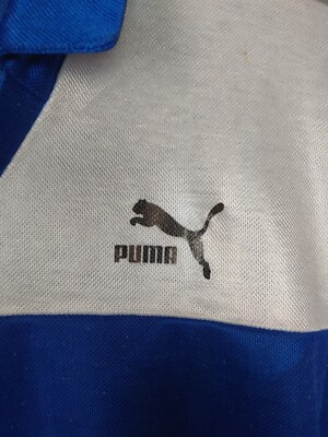 フランス製 プーマ ゲームシャツ puma vintage Puma Vintage Jersey Long Sleeve Football Shirt Puma Blue Mens Size