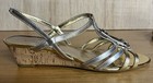 Aigner Sandals Silver & Gold 8.5M Metallic Excellent Condition Original Box — photo 10