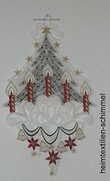 Plauener Spitze Fensterbild Weihnachtsbaum Winter Weihnachten Tanne Fensterdeko