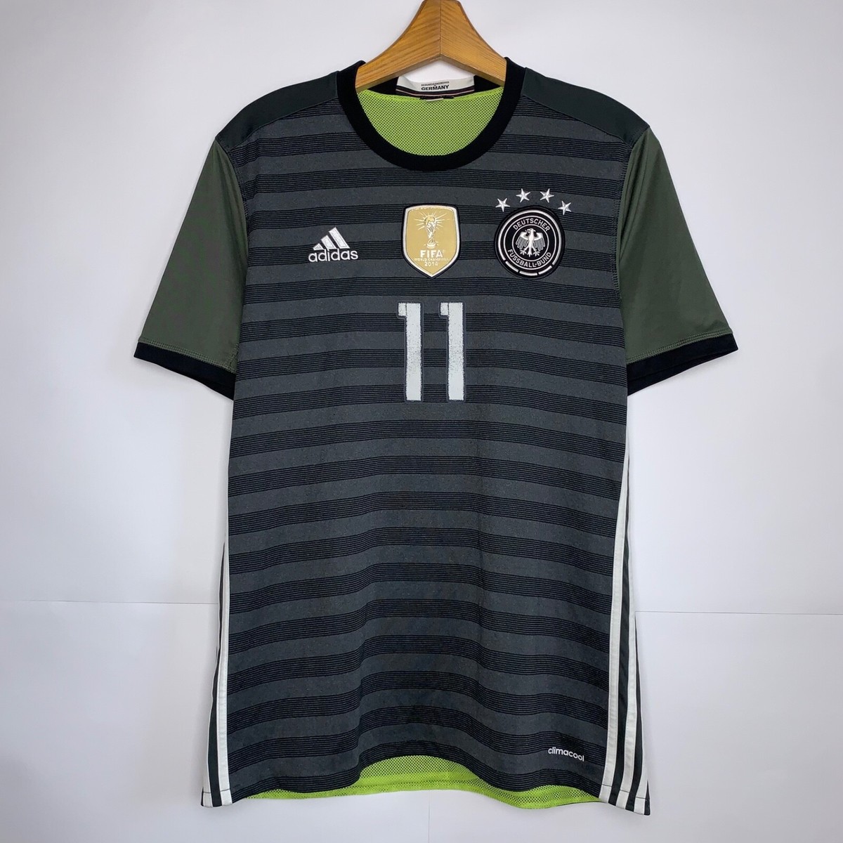  Plate シャツ  2016/2017 ‼️ GERMANY 2016 2017 AWAY FOOTBALL SHIRT SOCCER JERSEY ADIDAS sz L